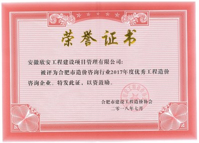 2017年度合肥市优秀工程